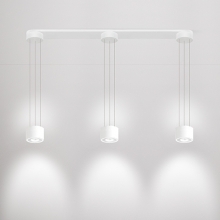 Système d'éclairage à trois ampoules en blanc