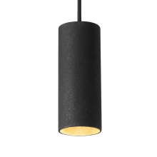 Lampe  suspension tubulaire en surface carbone noir, petit modle