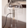 Lampe de table Lilly avec base et abat-jour en verre transparent