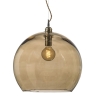 Suspension Rowan d'un diamètre de 39cm, couleur Chestnut Brown, support et câble doré