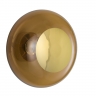 Dänische Deckenlampe mit cognacfarbigem Glas und Gold-Halterung, kleines Modell