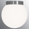 Plafonnier sphère minimaliste, socle en céramique gris brillant
