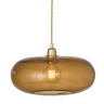 Lampe à suspension avec verre Toast sur suspension dorée, diamètre 39cm