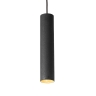Lampe  suspension Pipe finition carbone noir, moyen modle