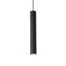 Lampe  suspension Pipe finition carbone noir, grand modle