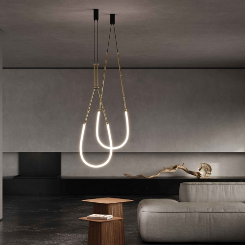 Lampe design décorative avec tube LED flexible