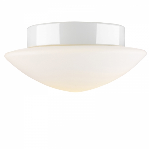 Plafonnier LED Contrast Solhem avec support céramique blanc