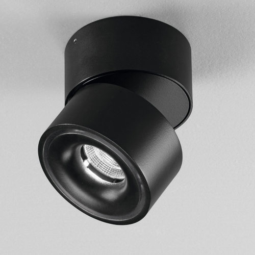 Spot LED noir avec anneau noir