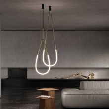 Lampe design dcorative avec tube LED flexible