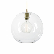 Lampe suspendue avec support en laiton, D: 38cm