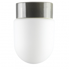 Plafonnier minimaliste en verre avec support en cramique gris