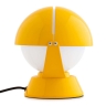 Petite lampe de table avec des parties mtalliques en jaune
