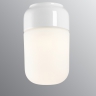 Plafonnier/applique avec cramique de coloris blanc brillant et avec verre opaque