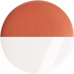 Cramique de couleur abricot (avec verre blanc)